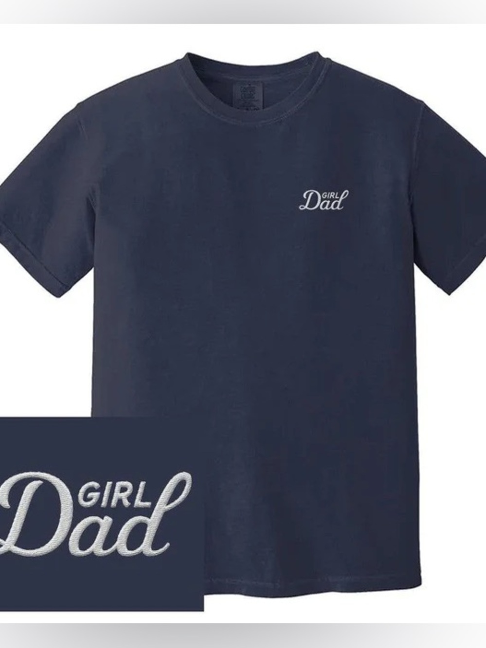Barstool Navy Girl Dad Embroider T-Shirt